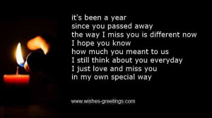It’s Been A Year Since You Passed Away The Way I Miss You Is ...