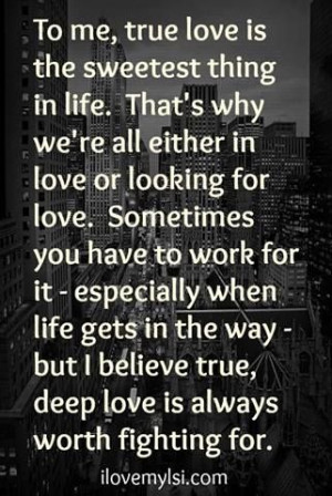 True love is worth fighting for