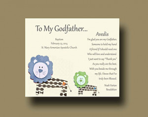gift for Godfather, Godfather Gift from Godchild - Godfather Baptism ...
