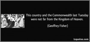 This country and the Commonwealth last Tuesday were not far from the ...