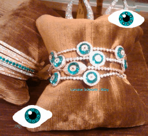 Leather with one eye, pave diamond $ 6,925