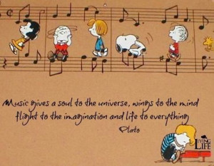 ... Quotes Charlie Brown, Choir Friends Quotes, Music Art, Plato Quotes