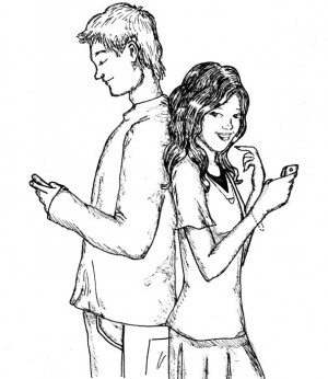 They’re texting each other because the story is mostly about a long ...