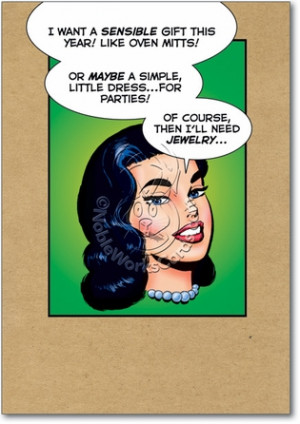 Adult Funny Christmas Card Jewelry