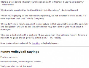 Funny Volleyball Q and A's