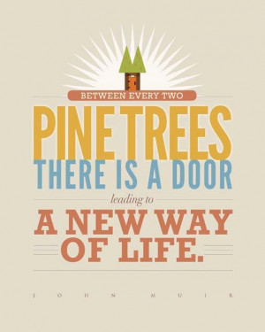 Muir Pine Tree Quote - The Studio On Robin Lane