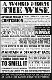 Word from the Wise Quotes Funny Poster Print Photo