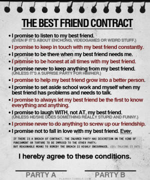 ... friend contract best friendship quote Funny Camping Quotes Sayings