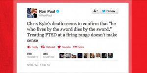 ... responds to Ron Paul’s despicable tweets about Chris Kyle’s murder