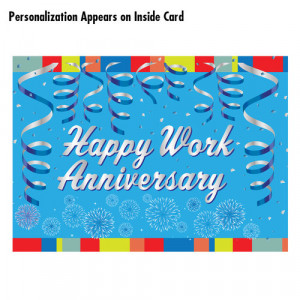 ... Gifts Happy Work Anniversary Greeting Card With Personalization