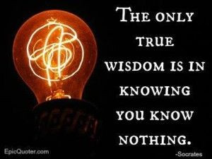 Socrates Quote: The Only True Wisdom is in Knowing you Know Nothing