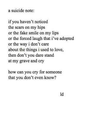 suicide lonely alone crying cry sadness depressing depressing quotes ...