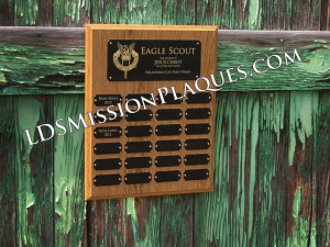 Laser Engraved Eagle Scout Award Perpetual Plaque - 24 Plates