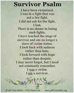 Am Not A Victim, I Am A Survivor #SAAM