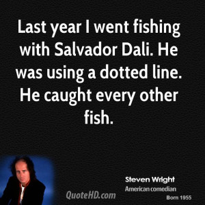 Last year I went fishing with Salvador Dali. He was using a dotted ...