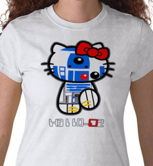 Funny Geek Star Wars Hello kitty R2D2 Robot Droid Adult Women, Girl ...