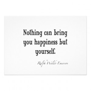 Vintage Emerson Happiness Inspirational Quote Announcement