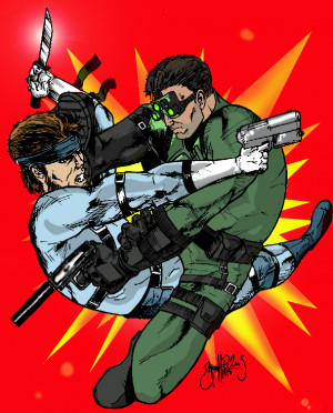 Solid Snake vs. Sam Fisher by BryonicZomborg