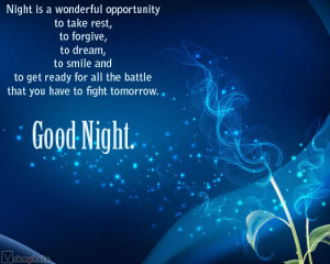 ... ready for all the battle that You Have to Fight Tomorrow ~ Good Night