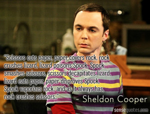 Sheldon Cooper Quote of extreme game.