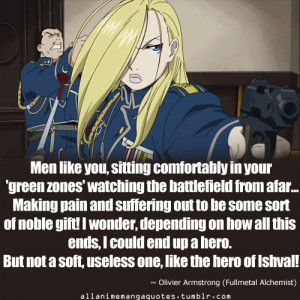 Fullmetal Alchemist - I admire Olivier, but at the same time she ...