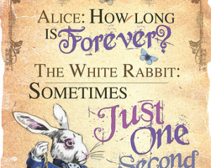 Alice in Wonderland A4 Poster Art - The White Rabbit How long is ...