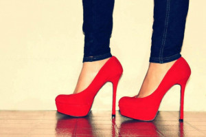 Kırmızı Platform Ayakkabılar