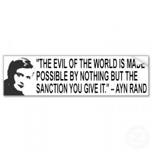 Ayn Rand Quote Bumper Sticker zazzle.com