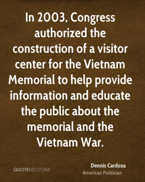 In 2003, Congress authorized the construction of a visitor center for ...