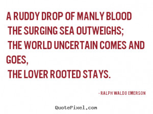 Quotes about love - A ruddy drop of manly blood the surging sea ...