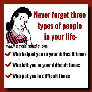 Never forget Three types of people in your Life
