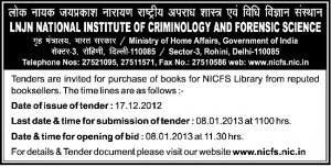 LNJN National Institute Of Criminology and Forensic Science Tender ...