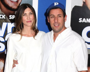 jackie and adam sandler on the red carpet