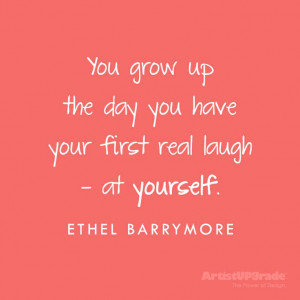 ... real laugh at yourself ethel barrymore # funny # quote # aprilfoolsday