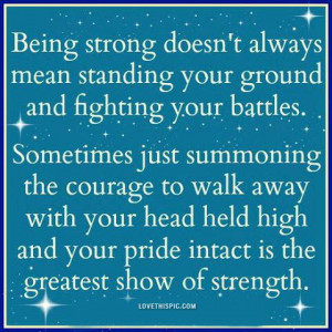 being strong