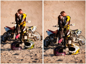 Motocross couple.