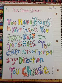 ... : We're Back to School!! Motivational Quotations Dr. Seuss Quote