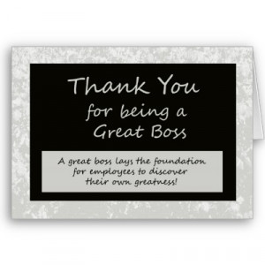 Thank You For Being A Great Boss