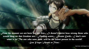 Eren Yeager Attack on Titan Quotes