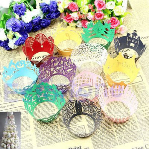 Free Shipping 60pcs/lot Vintage Style Hollow Out Cake Paper Wrapper ...