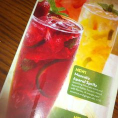New drink at olive garden. Made with Roscato which is a new red ...