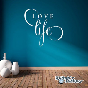 Love Life Vinyl Decal Wall Quote (23 x 23 inches) L013 on Etsy, $19.99