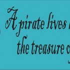 Stencil pirate treasure skull and bones life quote 10 x 4 inches