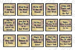 Wizard of Oz Quotes Sampler Size Inchies 78 by PrettyAsAPixel, $2.50