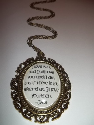 Jace and Clary City of Bones Mortal Instruments Book Quote Pendant ...