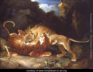 Fight between a Lion and a Tiger, 1797 - James Ward - www.romanticism ...