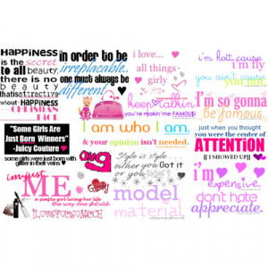 Girly sayings - Polyvore