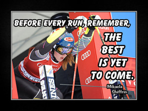 Skiing Poster Mikaela Shiffrin Photo Quote Wall Art Print 5x7