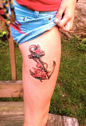 Memorable Anchor Tattoo for Girls