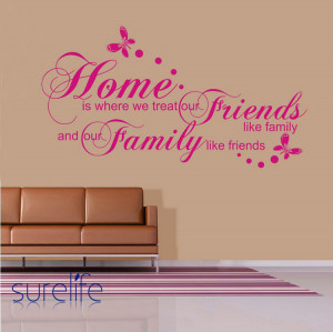 2015 New Home Is Where We Treat Our Friends Quotes Inspirational Wall ...